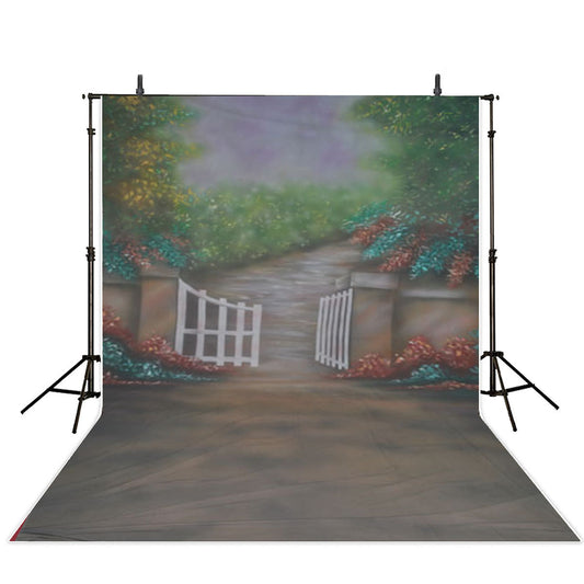 Hand Painted Scenic Garden Backdrop 931