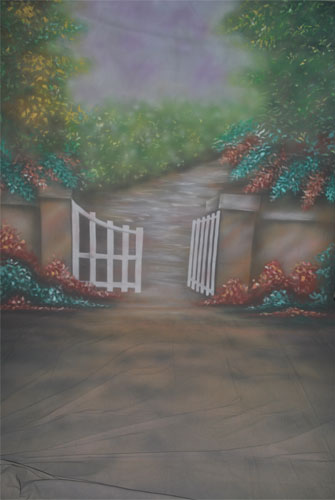 Hand Painted Scenic Garden Backdrop 931