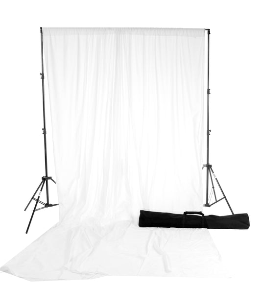 White Solid Muslin Photography Backdrop