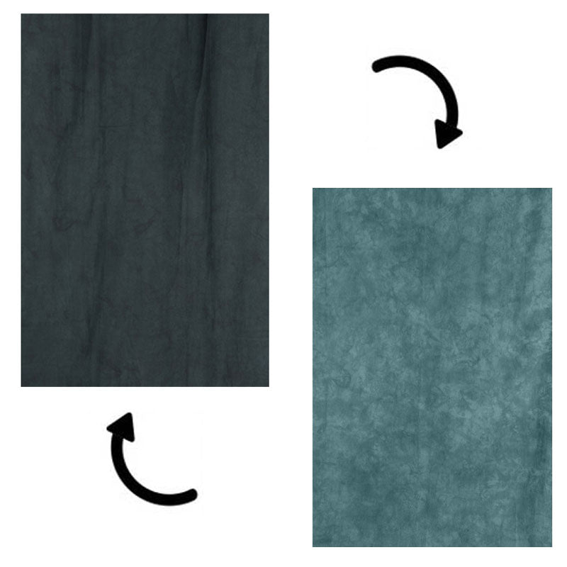 Blue Aqua Dual Side Muslin Backdrop
