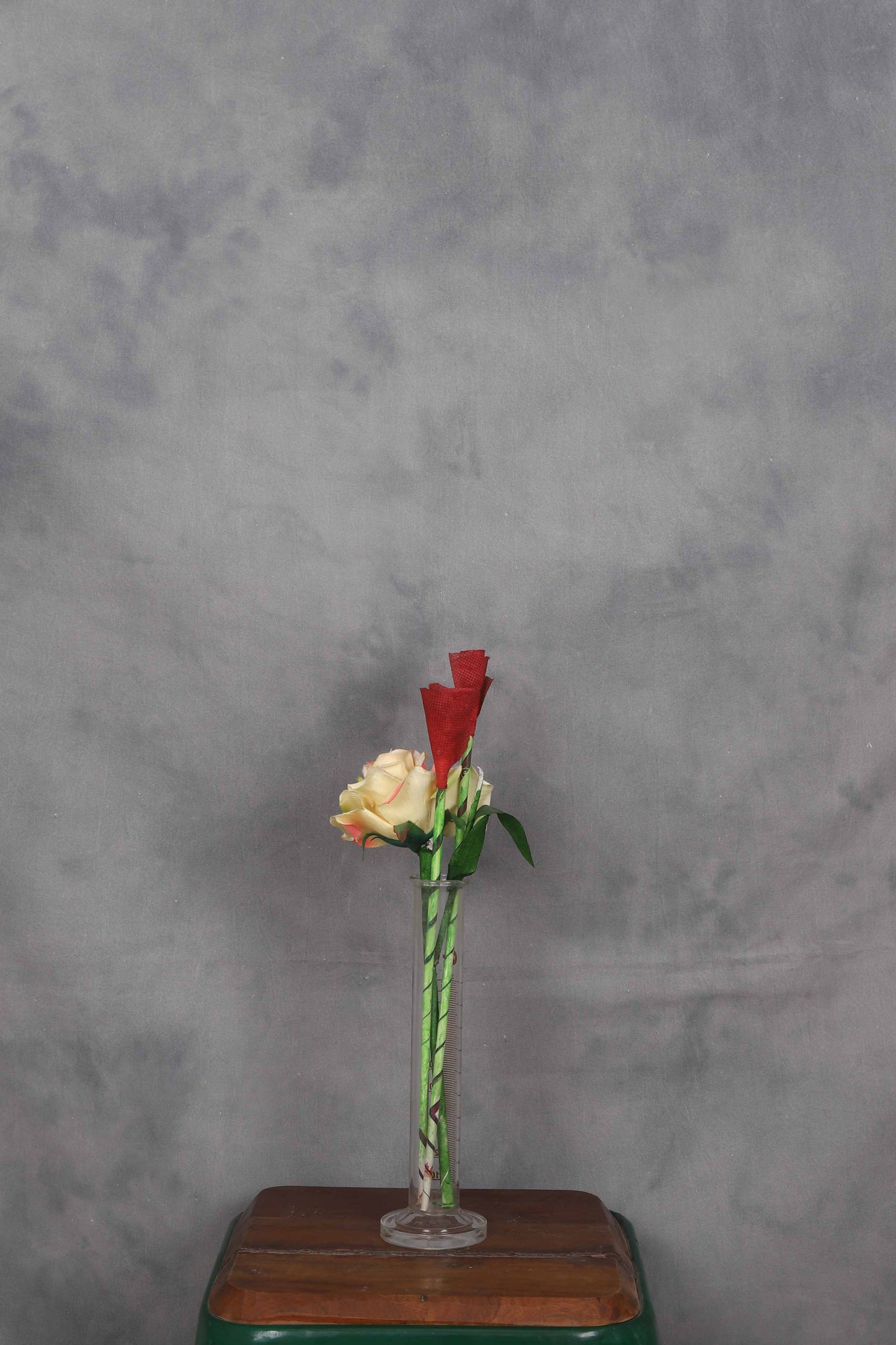 Gray Hand Painted Mottled Muslin Photography Background
