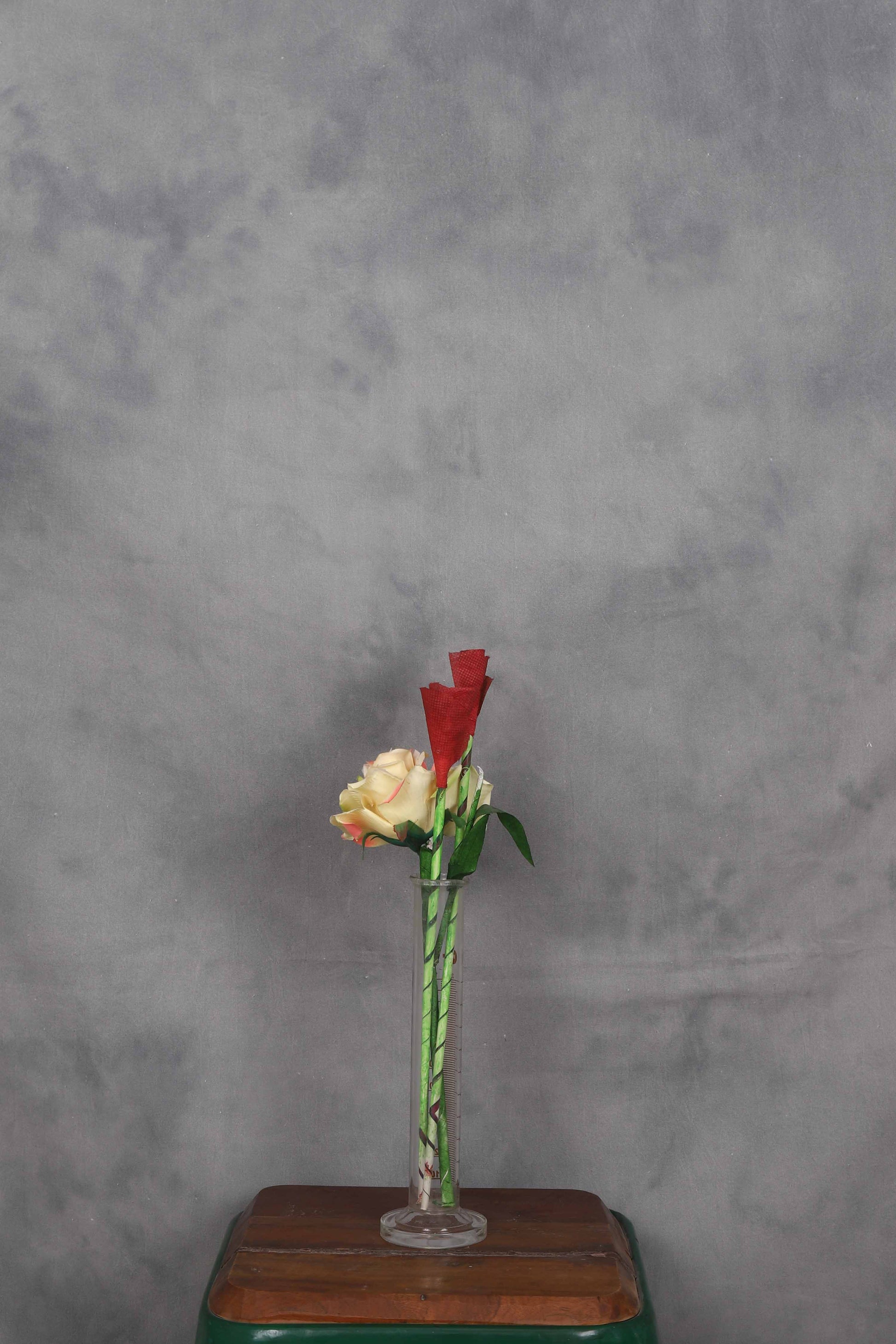Gray Hand Painted Mottled Muslin Photography Background