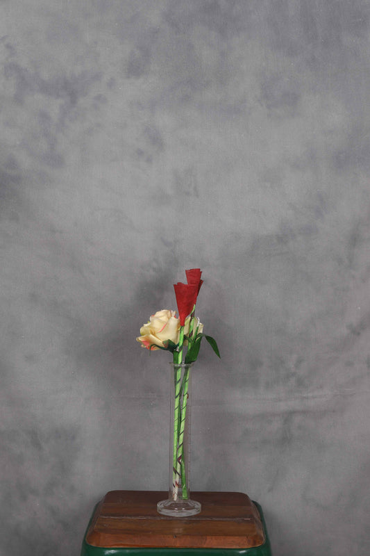 Gray Hand Painted Mottled Muslin Photography Background
