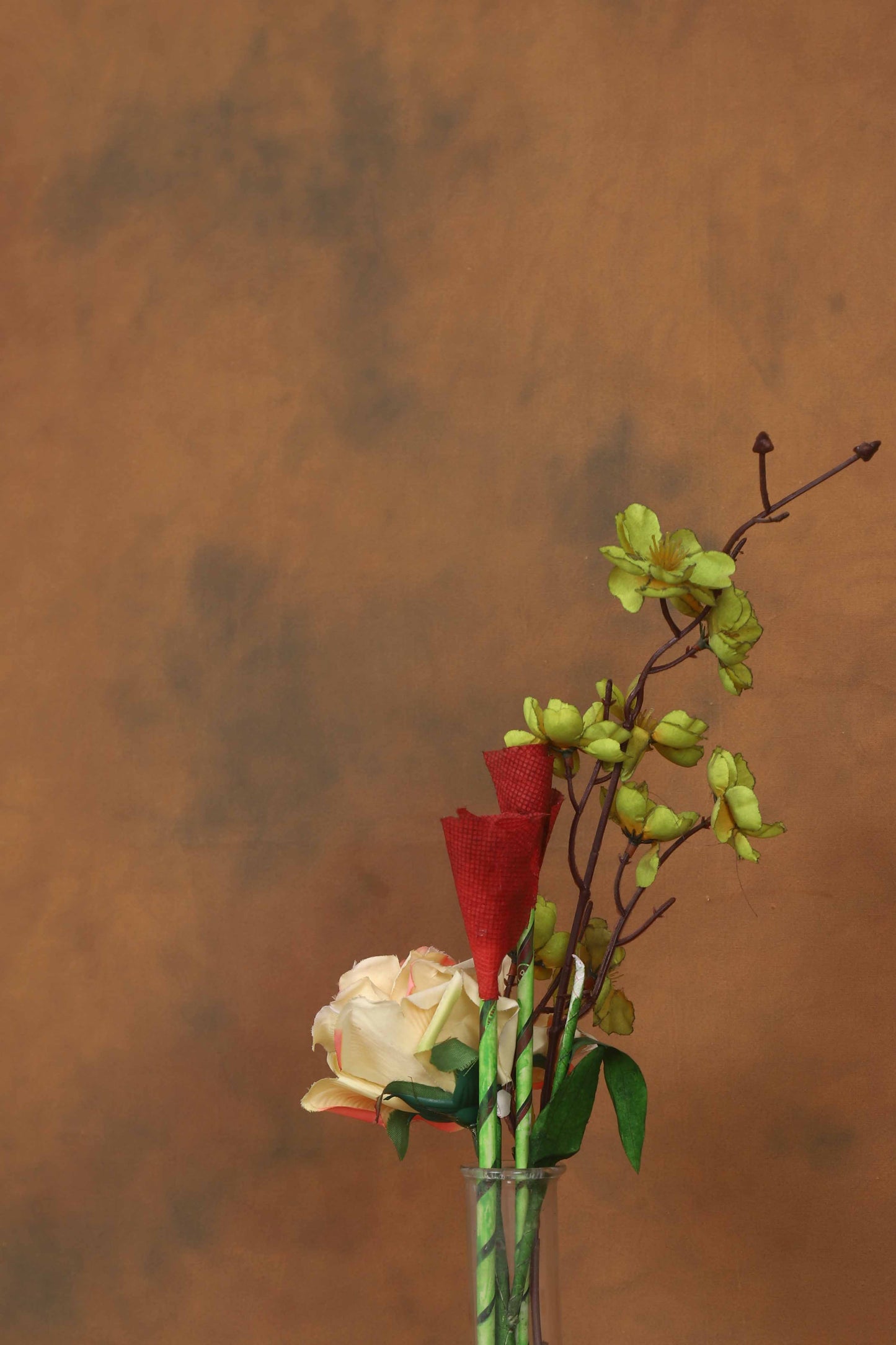 Hand Painted Mottled Muslin Photography Background