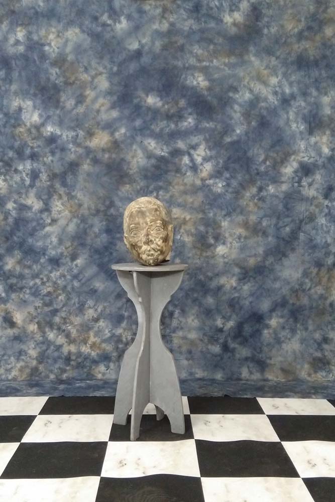 Dark Blue Mottled Muslin Photography Studio Backdrop