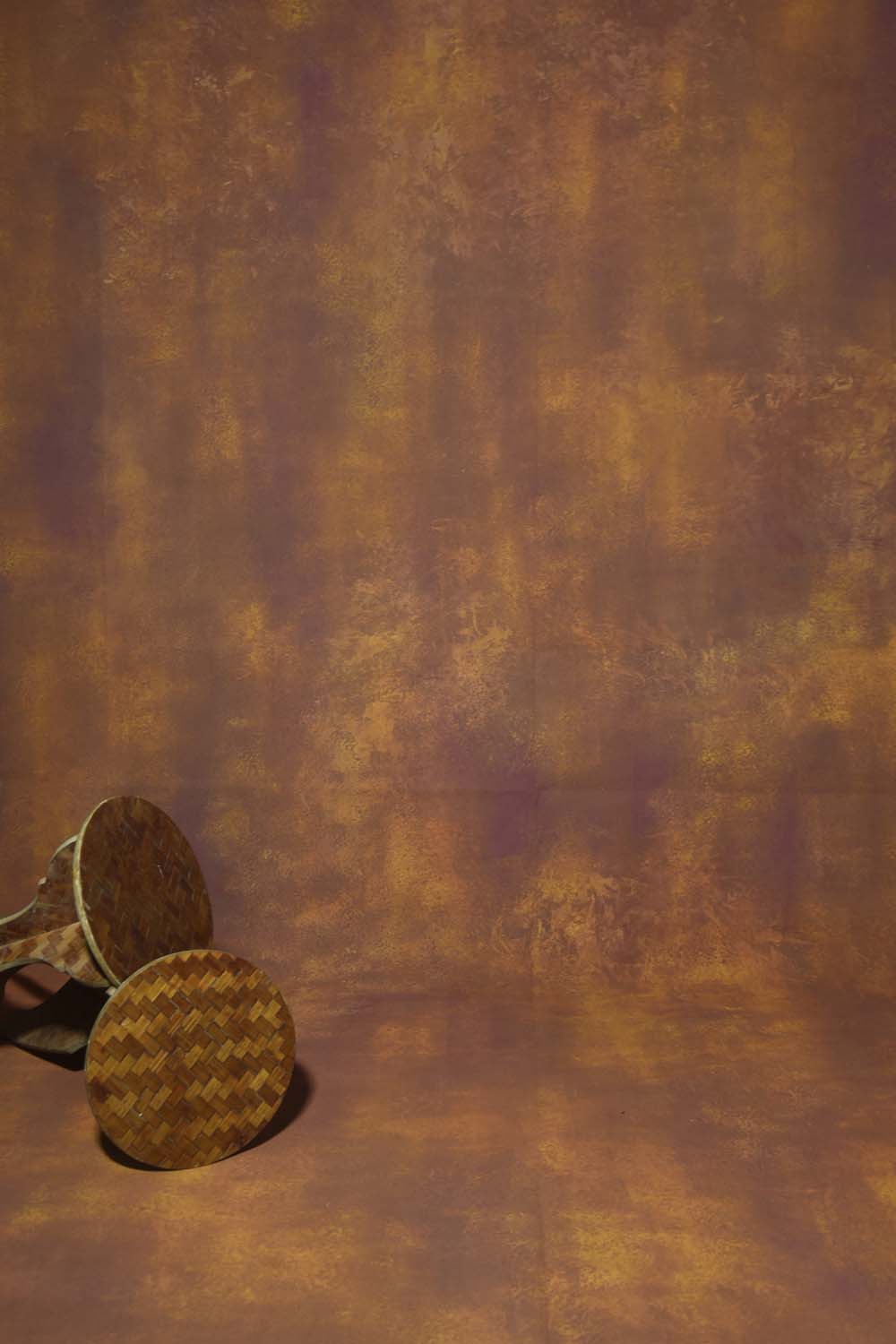 Canvas Rustic Orange Brown Painted Backdrop 515