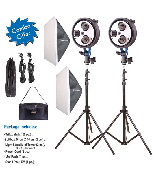 HARISON Trilux Mark II Double Kit Studio Lights