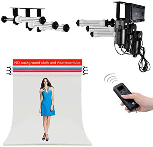 3 Rollers Electric Motorized Photography Background Support System with Wireless Remote Controller