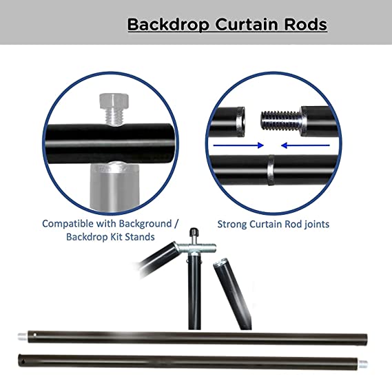 background curtain rods